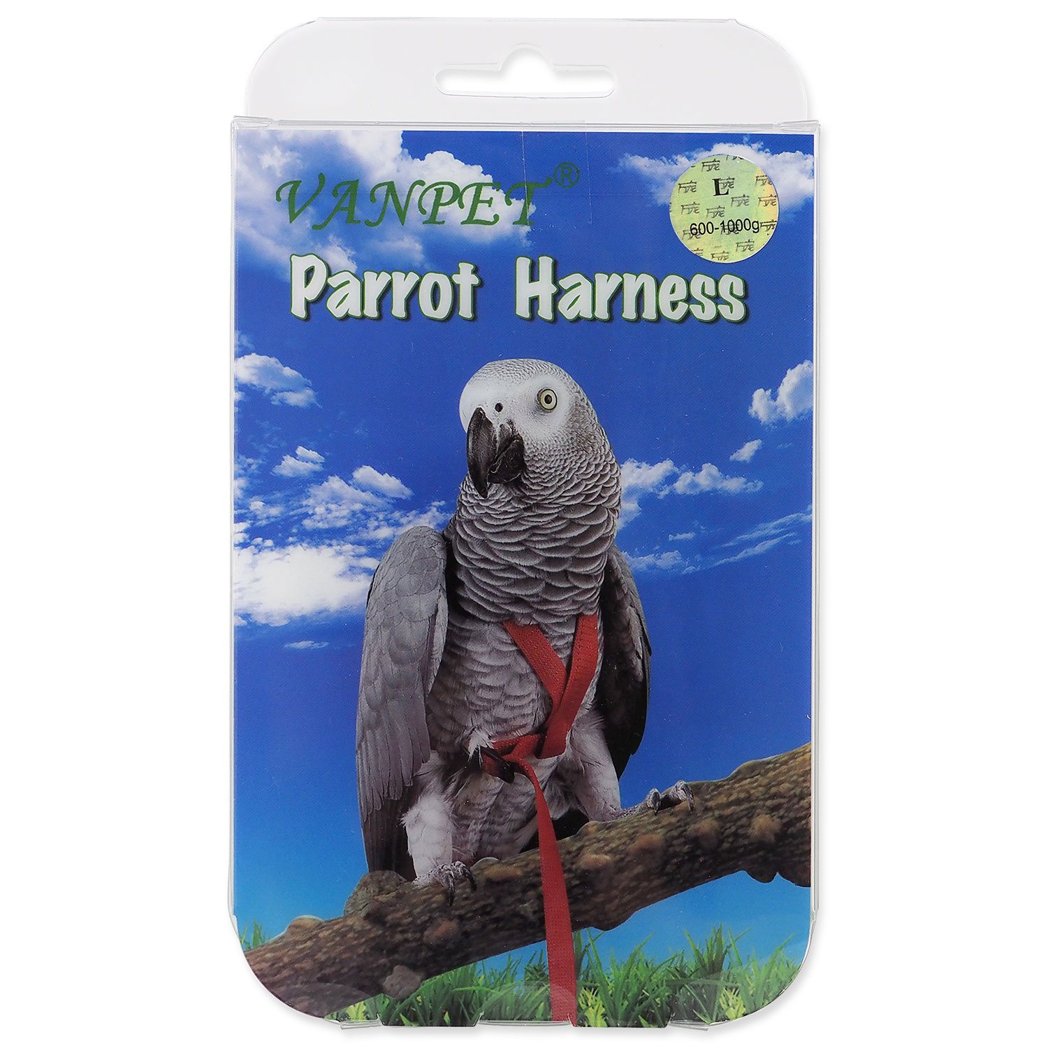 Vanpet Postroj pre papagáje L černý
