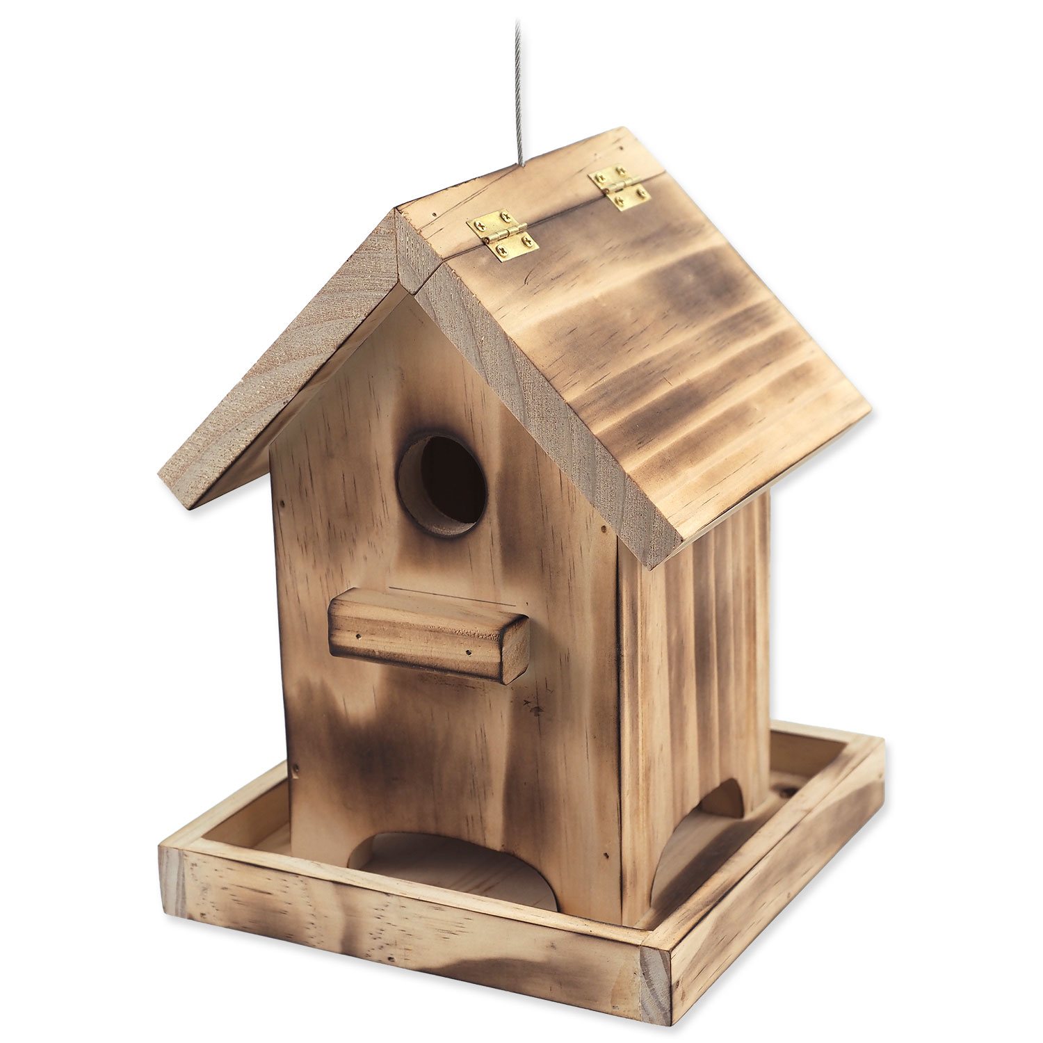 Búdka Bird Jewel Rustic drevená 18x18x23,5cm
