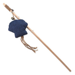 Hračka Magic Cat Natural Fun palička medúza s rolničkou a kocúrnikom modrá 40cm