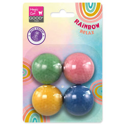 Hračka Magic Cat Rainbow Relax loptička penová ⌀ 4cm mix farieb 4ks