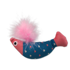 Hračka Magic Cat Rainbow Relax ryba s pierkom a kocúrnikom modro - ružová 10cm
