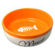 Miska Magic Cat keramická biela/oranžová Meow 13,4x4cm, 170ml