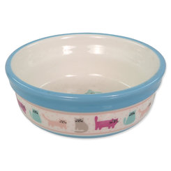 Miska Magic Cat keramická farebné mačky biela 12,5x5cm 300ml