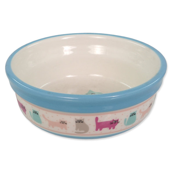 Miska Magic Cat keramická farebné mačky biela 12,5x5cm 300ml