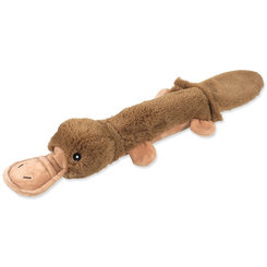 Hračka Dog Fantasy Recycled Toy vtákopysk s PET fľašou pískacia so šuštiacim chvostom 55cm