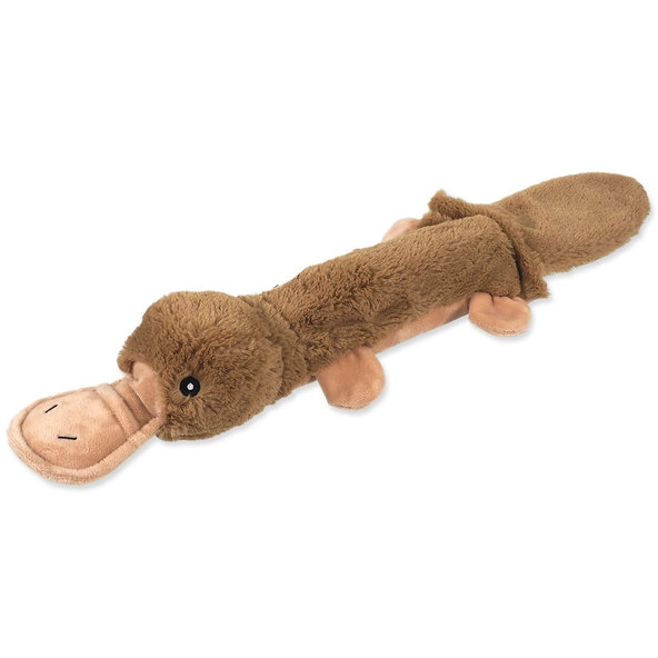 Hračka Dog Fantasy Recycled Toy vtákopysk s PET fľašou pískacia so šuštiacim chvostom 55cm