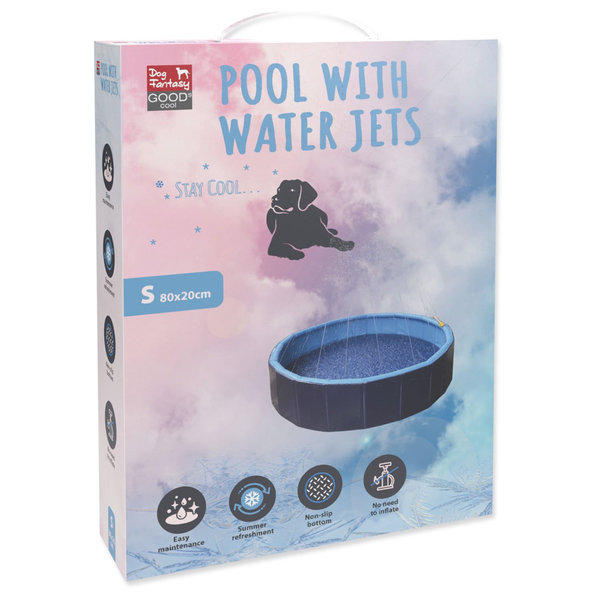 Bazénik Dog Fantasy s vodnými tryskami 80x20cm