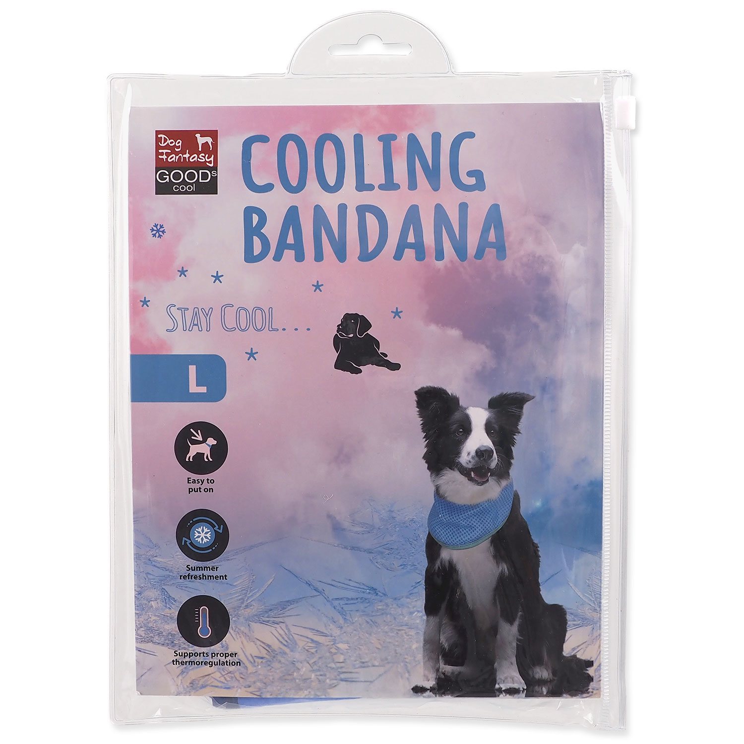 Šatka Dog Fantasy chladiaca L 38-52 cm