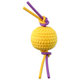 Hračka Dog Fantasy lopta penová žltá s TPR flexi laná 22x6,5x6,5cm