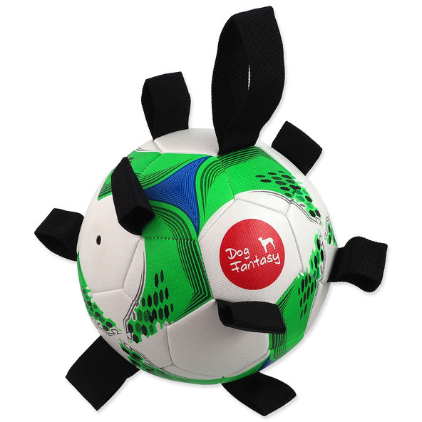 Hračka Dog Fantasy futbalová lopta s držadlami pre psov 22cm