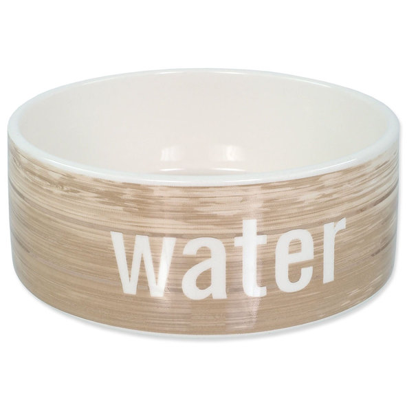 Miska Dog Fantasy keramická vzor drevo 16x6cm 770ml