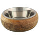 Miska Dog Fantasy nerez v dreve, zaoblená 400ml