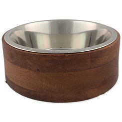 Miska Dog Fantasy nerez v dreve, rovná 1730ml