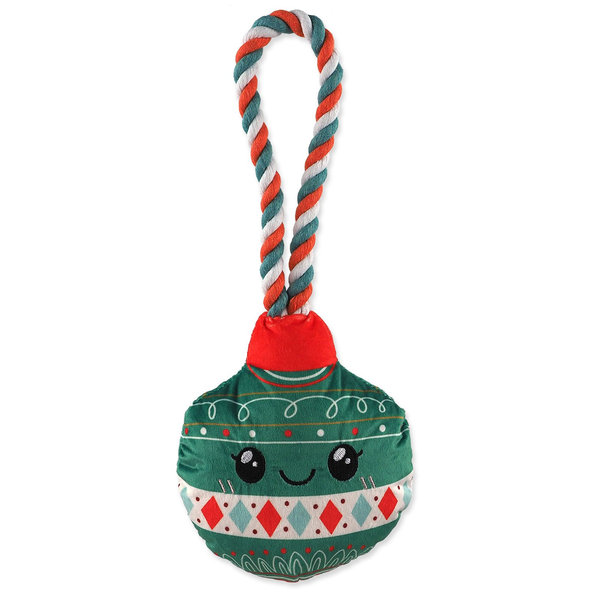 Hračka Dog Fantasy Winter Tale ozdoba vianočná pískacia, zelená 30cm