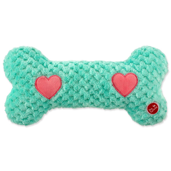 Dog Fantasy Cuddle Hračka pre psy vyhrievaná kosť tyrkysová 30 cm