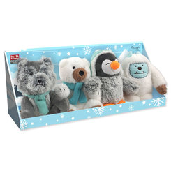 Dog Fantasy Winter Tale Hračky pre psy polárny mix 4 ks