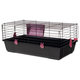 Klietka Small Animals Matěj čierna, výbava fuchsiová 80x46x35cm