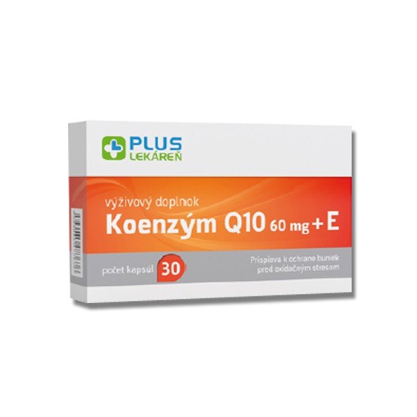 E-shop Plus lekareň Koenzým Q10 60 mg + Vitamín E 30 cps