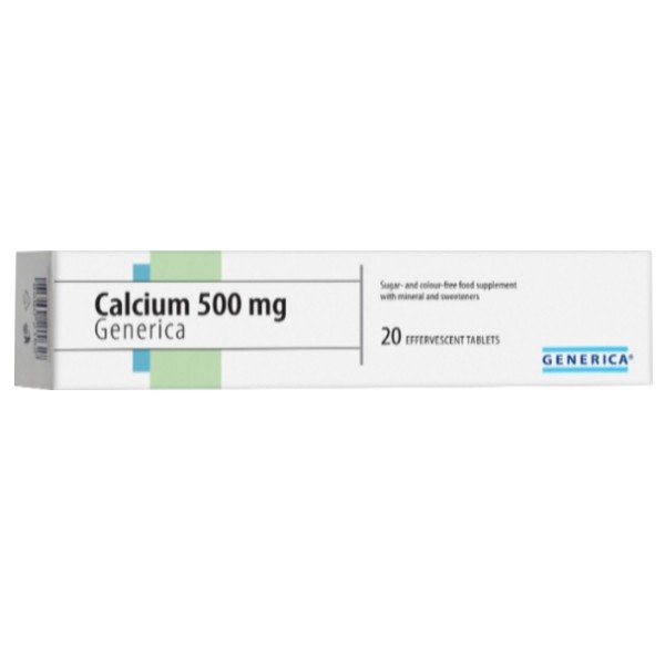 E-shop Generica Calcium 500 šumivý forte, eff.tbl. 20