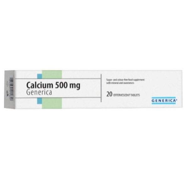 Generica Calcium 500 šumivý forte, eff.tbl. 20