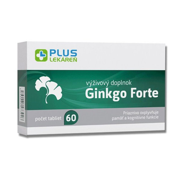 Plus Lekáreň Ginkgo forte na lepšiu pamäť, 60 tbl