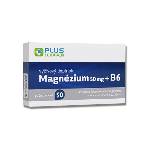 E-shop PLUS LEKÁREŇ Magnézium 50 mg + B6 50ks
