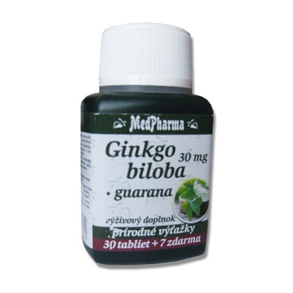 Medpharma Ginkgo biloba + Guarana 30 mg 37 tabliet