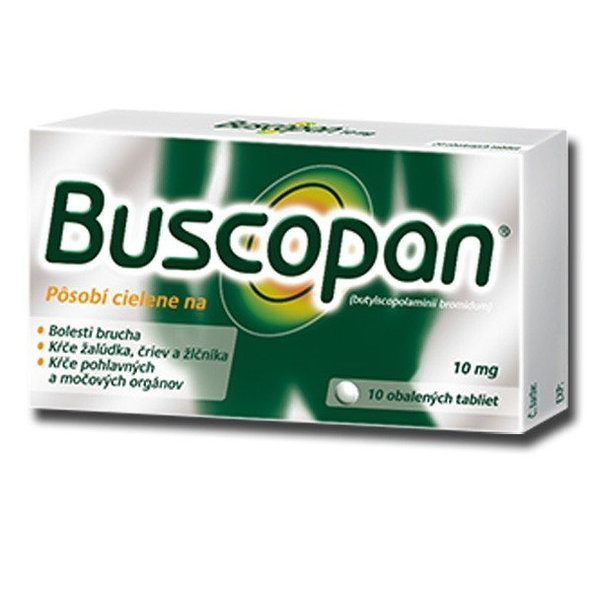 Buscopan 10 mg bolesť brucha 10 tbl