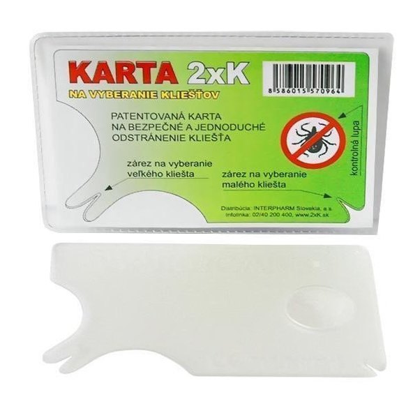 Karta 2xK na vyberanie kliešťov 1ks