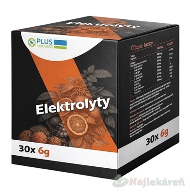PLUS LEKÁREŇ Elektrolyty červený pomaranč 30 ks