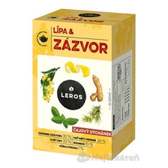 LEROS ČAJOVÁ CHVÍĽKA LIPA & ZÁZVOR bylinný čaj aromatizovaný 20x2 g