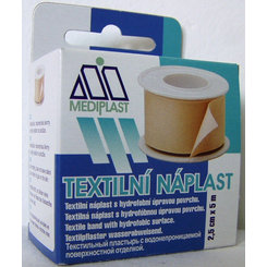 Textilná náplasť cievka 1,25cmx5m  1111 1ks