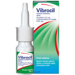 Vibrocil sprej na zmiernenie nádchy 15 ml