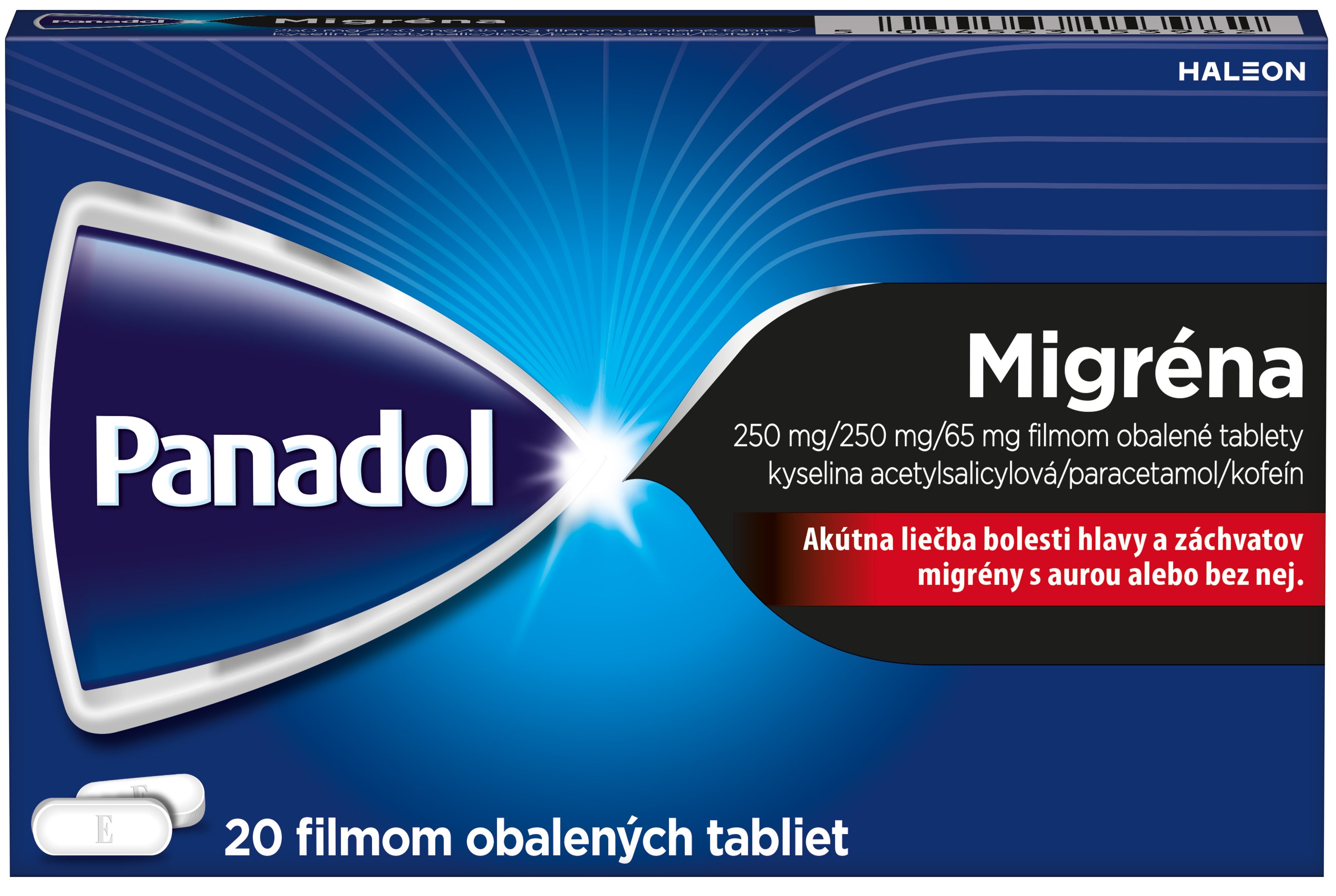 Panadol Migréna na bolesť hlavy a migrény 20 tabliet