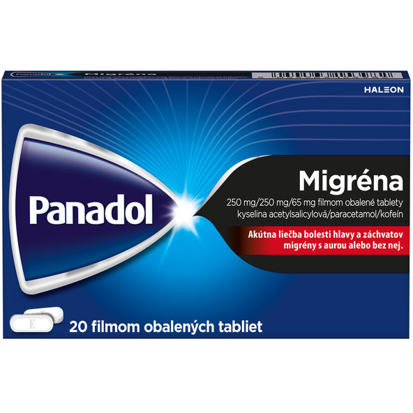 Panadol Migréna na bolesť hlavy a migrény 20 tabliet