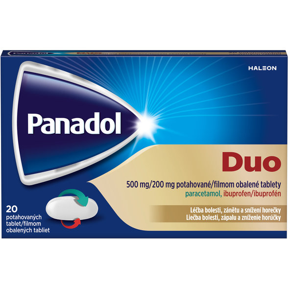 Panadol Duo proti bolesti, horúčke a zápalu 20tbl