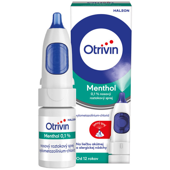 Otrivin Menthol 0,1% nosový sprej na upchatý nos 10ml