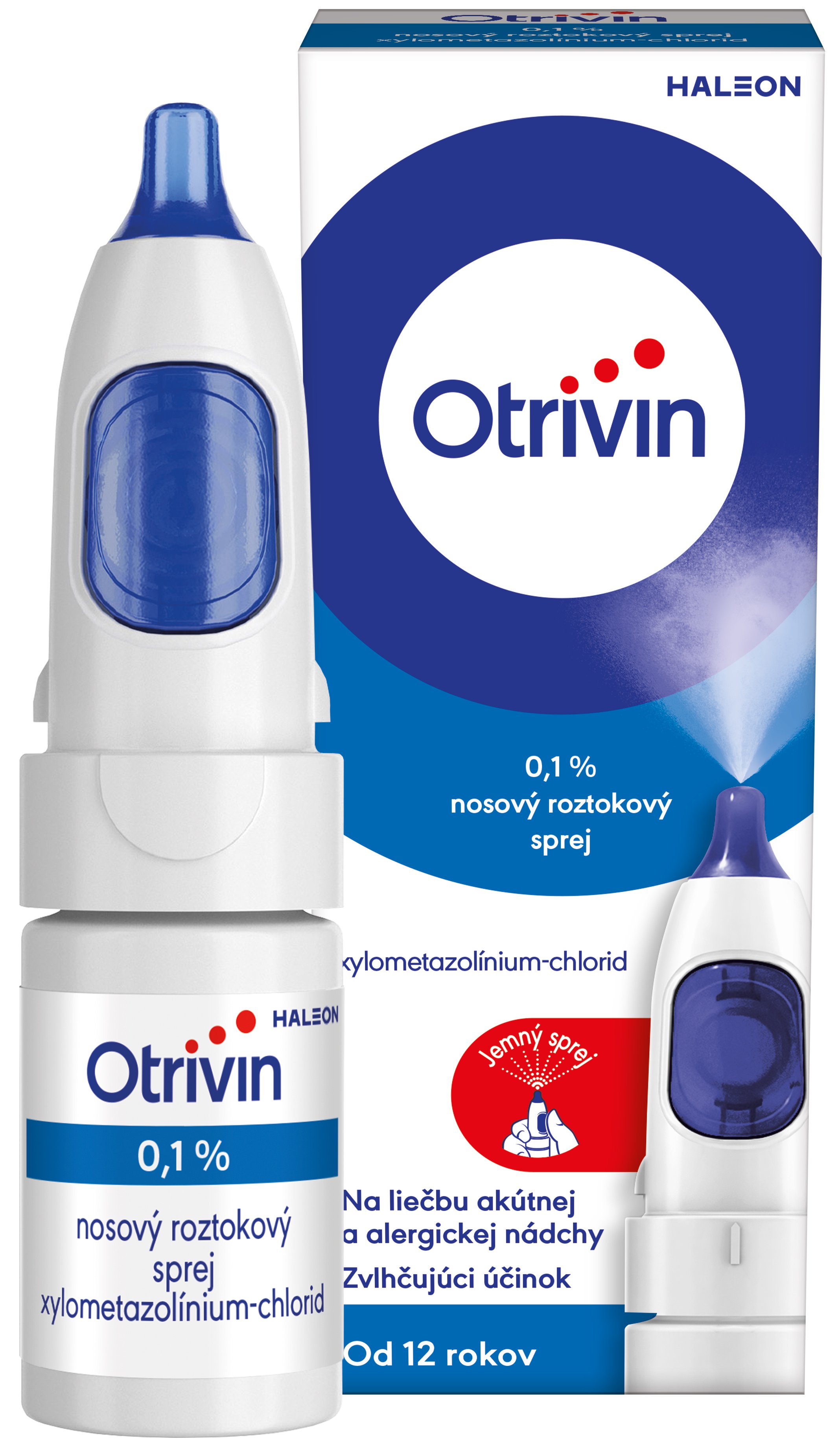 Otrivin 0,1% sprej do nosa pri nádche 10 ml