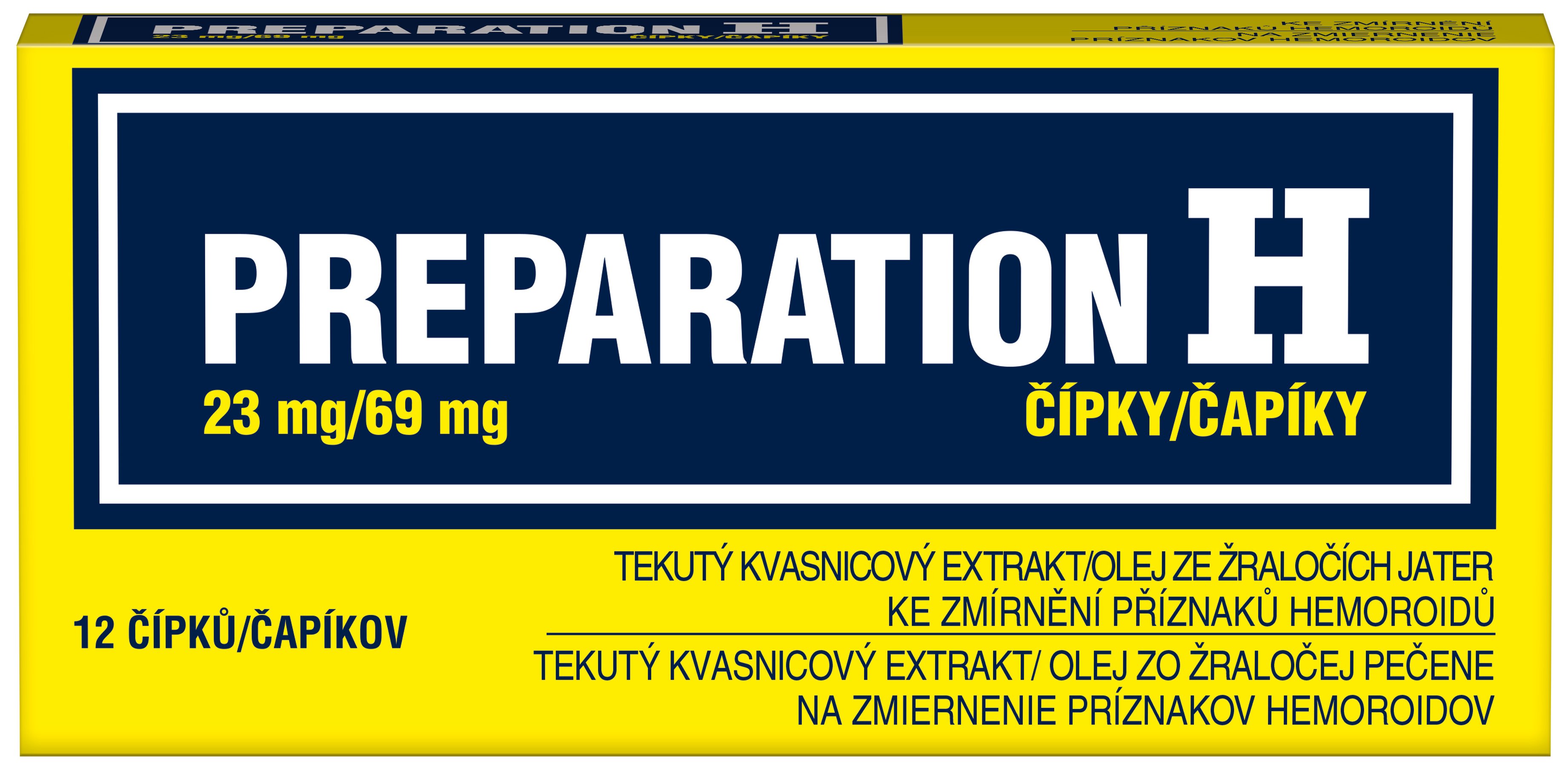 Preparation H na hemoroidy 12 čapíkov