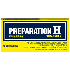 Preparation H na hemoroidy 12 čapíkov