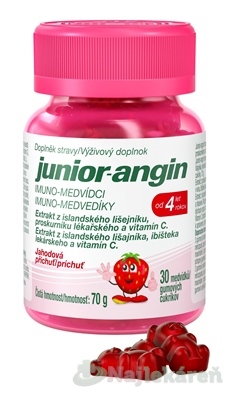 Junior-angin imuno-medvedíky jahoda 30 ks kúpite na Najlekaren.eu