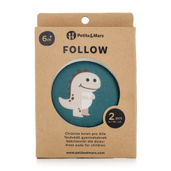 PETITE&MARS Chrániče kolien elastické Follow Misty Green 2 ks
