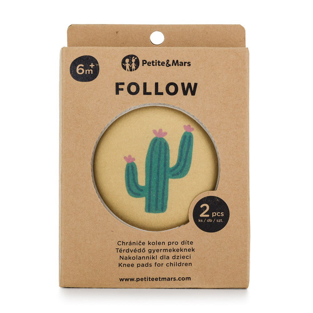 PETITE&MARS Chrániče kolien elastické Follow Intense Ochre 2 ks