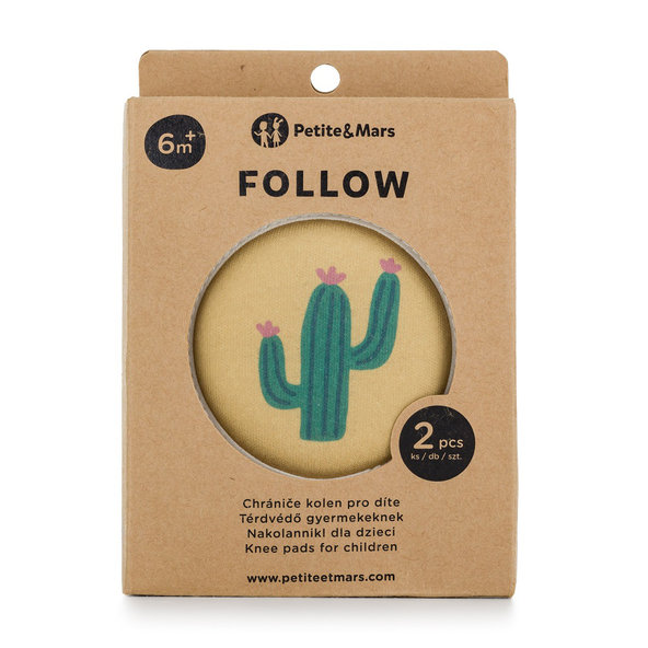 PETITE&MARS Chrániče kolien elastické Follow Intense Ochre 2 ks