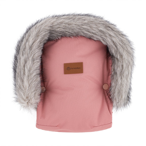 PETITE&MARS Rukavice na kočík Furry Old Rose
