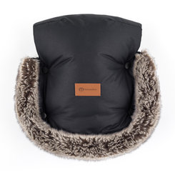 Petite&Mars rukávnik / rukavice Furry Forever Black 2 ks