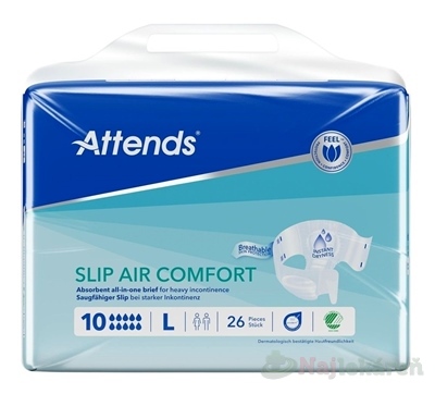 ATTENDS Slip Air Comfort 10 L inkontinenčné nohavičky 3734ml 26ks