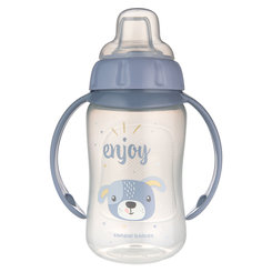 CANPOL BABIES tréningový hrnček Cute Animals psík 320 ml modrý