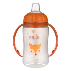 Canpol Babies Cute Animals Tréningový hrnček oranžový 6 m+ 320 ml