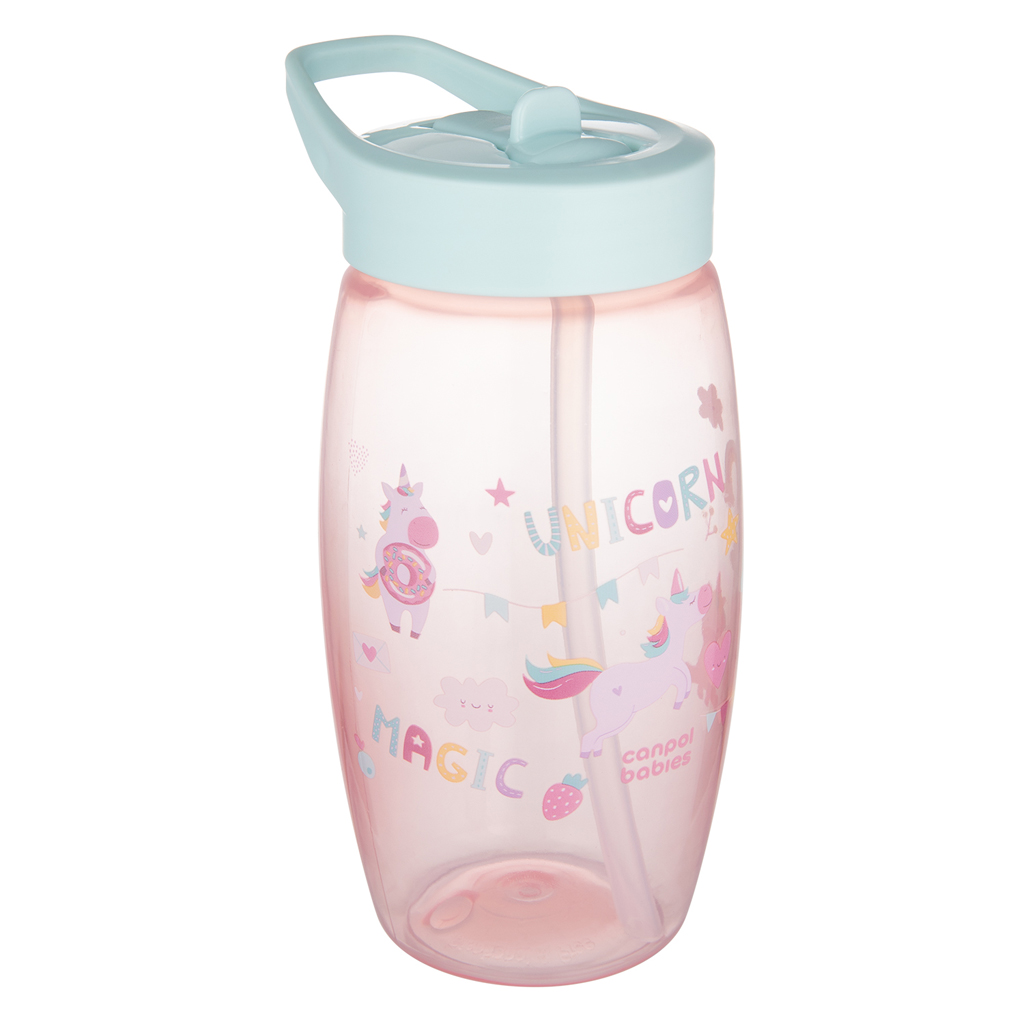 CANPOL BABIES športová fľaša sklápací náustok Unicorns 400 ml